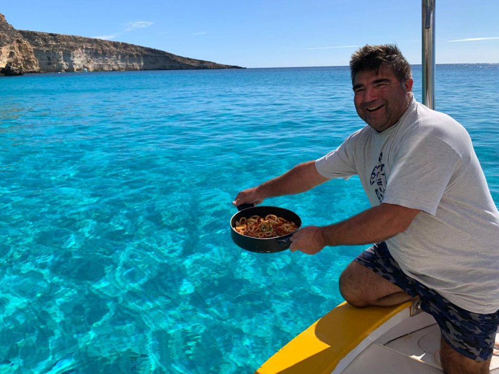 Sanguedolce Domenico Rosario Gita in barca a Lampedusa